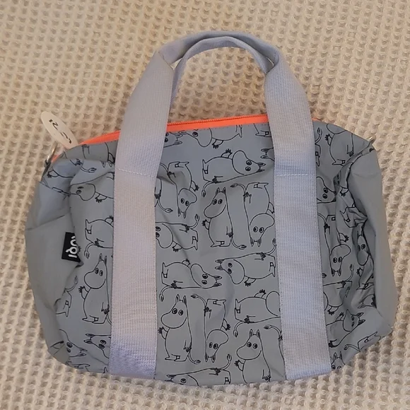 NWT Gray Reflective Tote Bag with Moomin Print - Picture 1 of 14